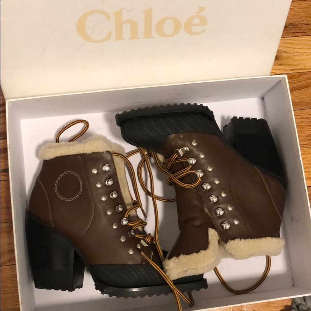 Chloe Rylee shearling boots
